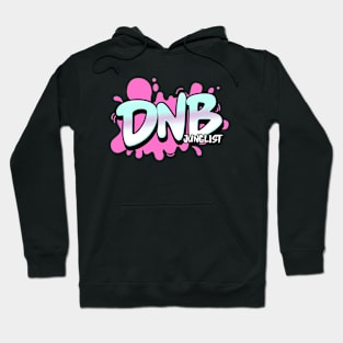 DNB  - Junglist Splat (pink/black drop shadow) Hoodie